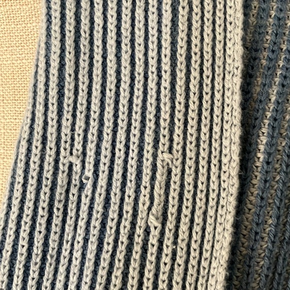 Land’s End Blue Drifter Shaker Cardigan Sweater Knit Size Small 100% cotton - Picture 4 of 7